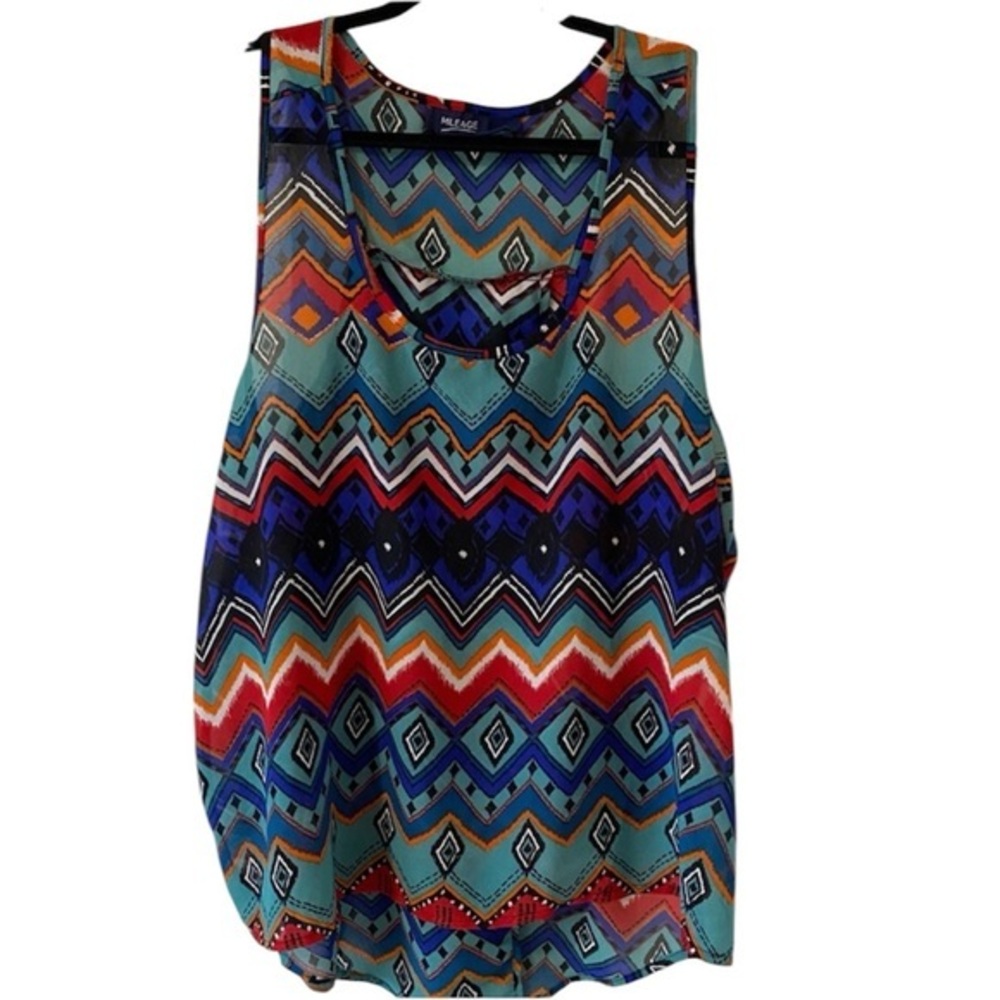 Western Print Racerback Tank